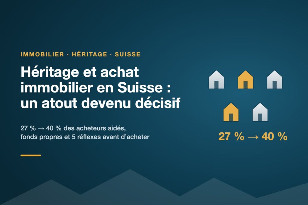 Héritage et achat immobilier en Suisse : un atout devenu décisif