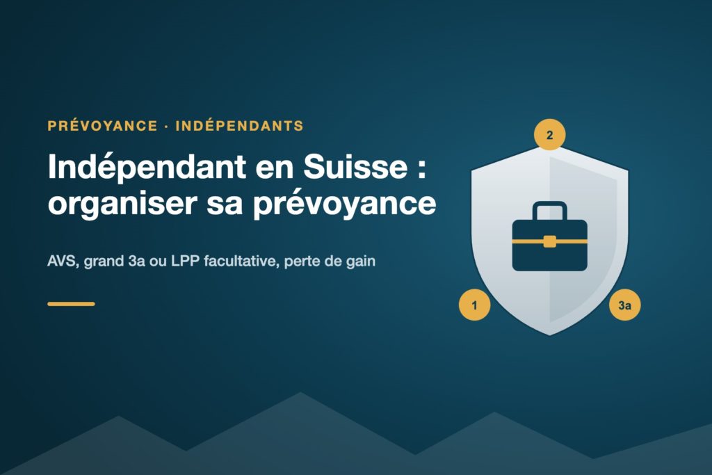 Indépendant en Suisse : organiser sa prévoyance (AVS, grand 3a ou LPP facultative, perte de gain)