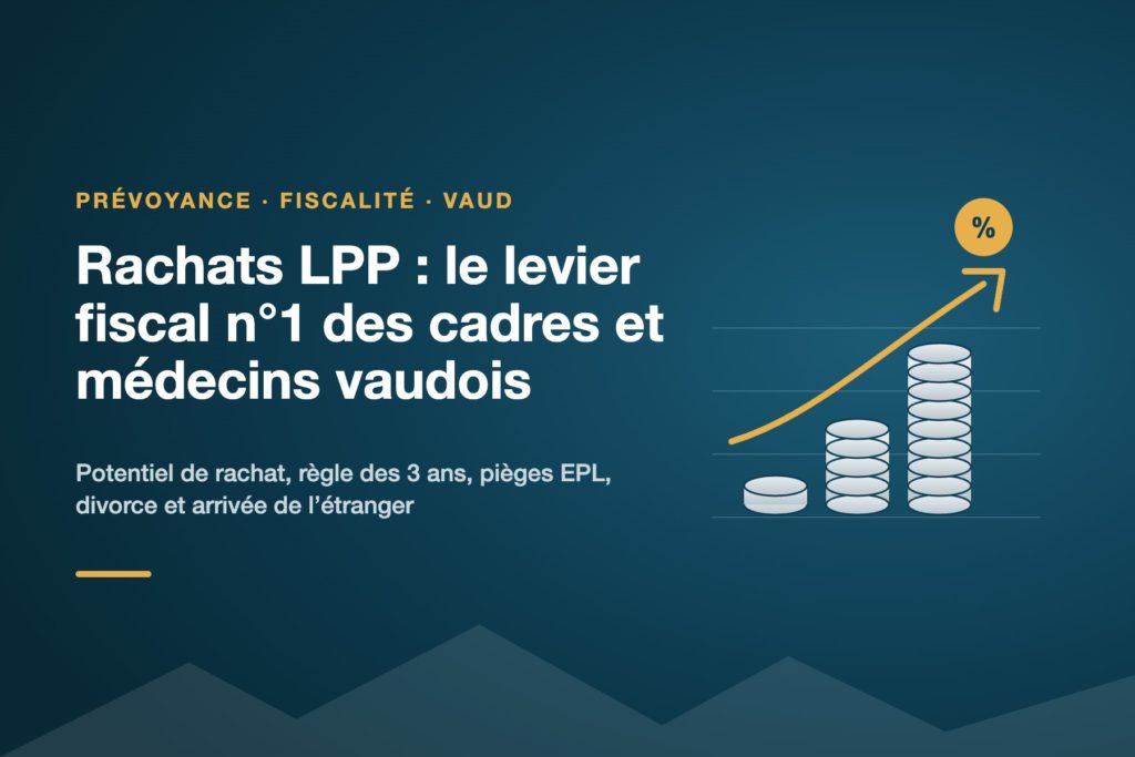 Pièces et document fiscal illustrant l'économie d'un rachat LPP dans le canton de Vaud